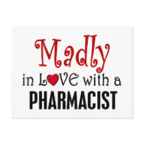 Madly In Love With A Pharmacist postcards by professiongifts Madly In Love With A Pharmacist postcards
