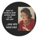 madmichellobama, Could you picture an angry Mic... stickers by jenniekurono madmichellobama, Could you picture an angry Mic... stickers