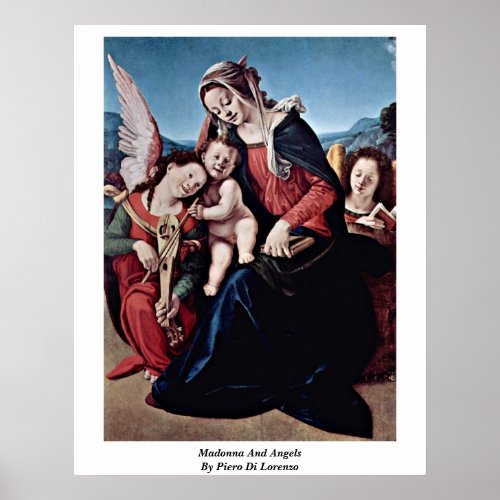 Madonna And Angels By Piero Di Lorenzo Posters