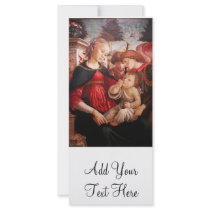 'Madonna and Child and Two Angels' Customized Rack Card