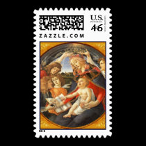 Madonna and Child Botticelli Christmas Postage stamps