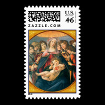 Madonna and Child Botticelli Christmas Postage stamps