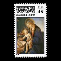 Madonna and Child Botticelli Christmas Postage stamps