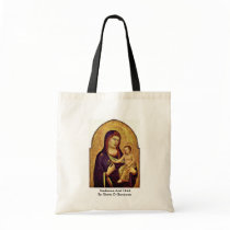 Madonna And Child By Giotto Di Bondone Canvas Bags