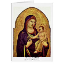 Madonna And Child By Giotto Di Bondone Greeting Card