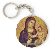 Madonna And Child By Giotto Di Bondone Key Chain