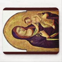 Madonna And Child By Giotto Di Bondone Mouse Pads