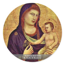 Madonna And Child By Giotto Di Bondone Stickers
