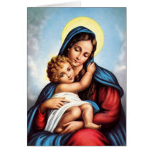 Madonna and child card
