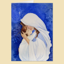 Madonna and Child Christmas Card cards