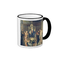 Madonna and Child Enthroned between SS. Francis, J Mugs