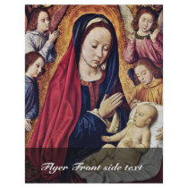 Madonna And Child With Angels By Meister Von Mouli Flyer