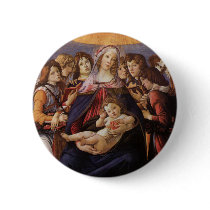 Madonna and Child with Angels by Sandro Botticelli Button