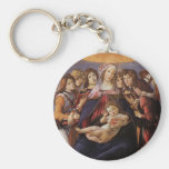 Madonna and Child with Angels by Sandro Botticelli Keychain