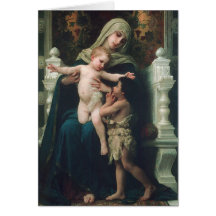 Madonna and child with John the Baptist card