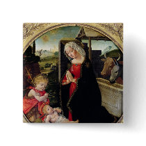 Madonna and Child with St. John the Baptist Button