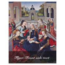 Madonna And Child With Sts Catherine Cecilia Barba Personalized Flyer