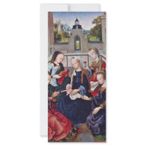Madonna And Child With Sts Catherine Cecilia Barba Rack Card