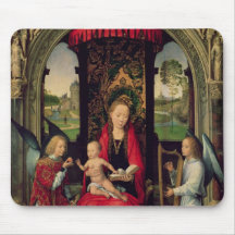 Madonna and Child with two Angels Mouse Pads