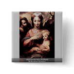 Madonna And John The Baptist By Beccafumi Domenico Buttons