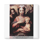 Madonna And John The Baptist By Beccafumi Domenico Refrigerator Magnet