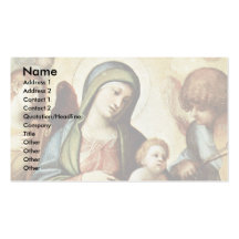 Madonna And Musician Angels By Correggio Business Cards