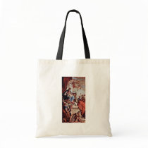 Madonna And Saints, From Left: Peter Gerhard Scho Tote Bags