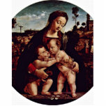 Madonna And St. John The Baptist Tondo By Piero Di Photo Cut Outs