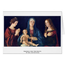 Madonna And Two Saints By Bellini Giovanni Card