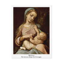 Madonna By Antonio Allegri Da Correggio Postcards