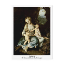 Madonna By Antonio Allegri Da Correggio Post Card