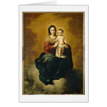 Madonna. By Bartolome Esteban Murillo Greeting Cards