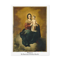 Madonna. By Bartolome Esteban Murillo Post Card