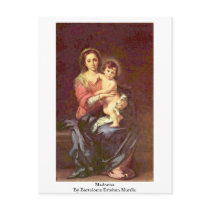 Madonna By Bartolome Esteban Murillo Post Cards