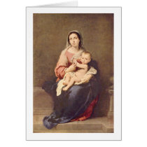 Madonna By Murillo Bartolome Esteban Perez Greeting Cards