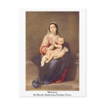 Madonna By Murillo Bartolome Esteban Perez Postcards