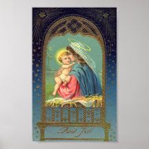 Madonna & Child Christmas Holiday Poster