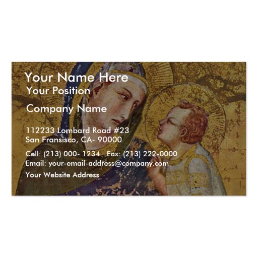 Madonna Dei Tramonti By Lorenzetti Pietro Business Cards