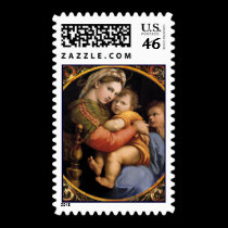 Madonna della sedia Christmas Postage stamps
