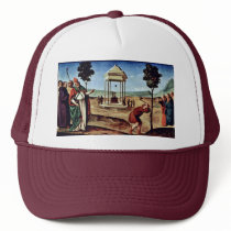 Madonna Enthroned St. Peter St. John The Baptist, Mesh Hats