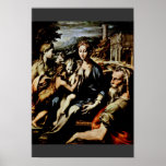 Madonna Enthroned St. Zachary St. John The Baptist Print
