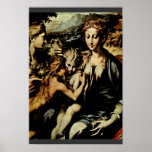 Madonna Enthroned St. Zachary St. John The Baptist Print