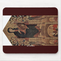 Madonna Enthroned With Eight Angels, Four Prophets Mousepads