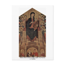 Madonna Enthroned With Eight Angels, Four Prophets Postcard
