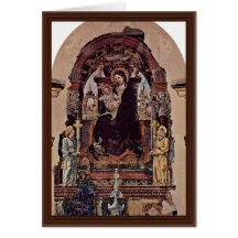 Madonna Fragment By Cossa Francesco Del Cards