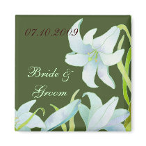 Madonna Lily Wedding Save the Date magnets by daphne1024 Madonna Lily Wedding Save the Date magnets