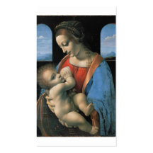 Madonna Litta by Leonardo Da Vinci c. 1490-1491 Business Card Templates