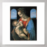Madonna Litta by Leonardo Da Vinci c. 1490-1491 posters
