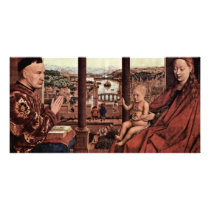 Madonna Of Chancellor Nicholas Rolin Detail By Eyc Photo Card Template