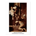 Madonna Of Pilgrims By Michelangelo Da Caravaggio Post Card